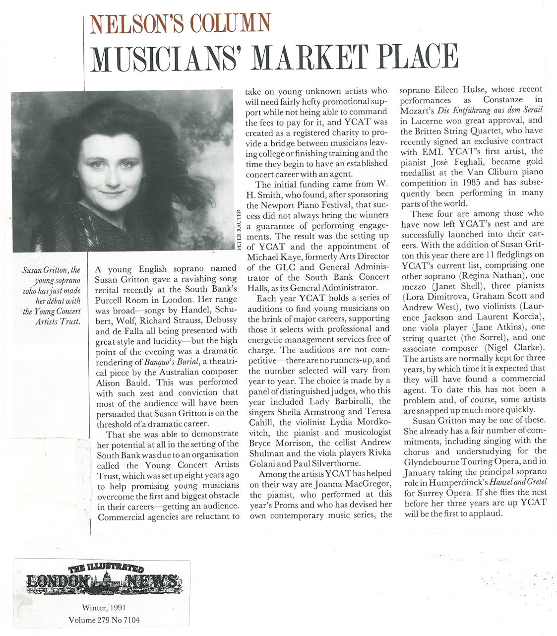 Article, 1991, Illustrated London News