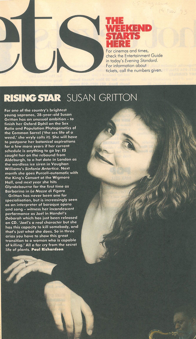 Article, 1993, Evening Standard Magazine