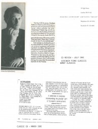 CD Reviews, 1991, Scriabin Piano Classics and Classic CD