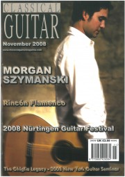 Cover, 2008, Classical Guitar Magazine