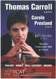 Leaflet, 2003, Wigmore Hall