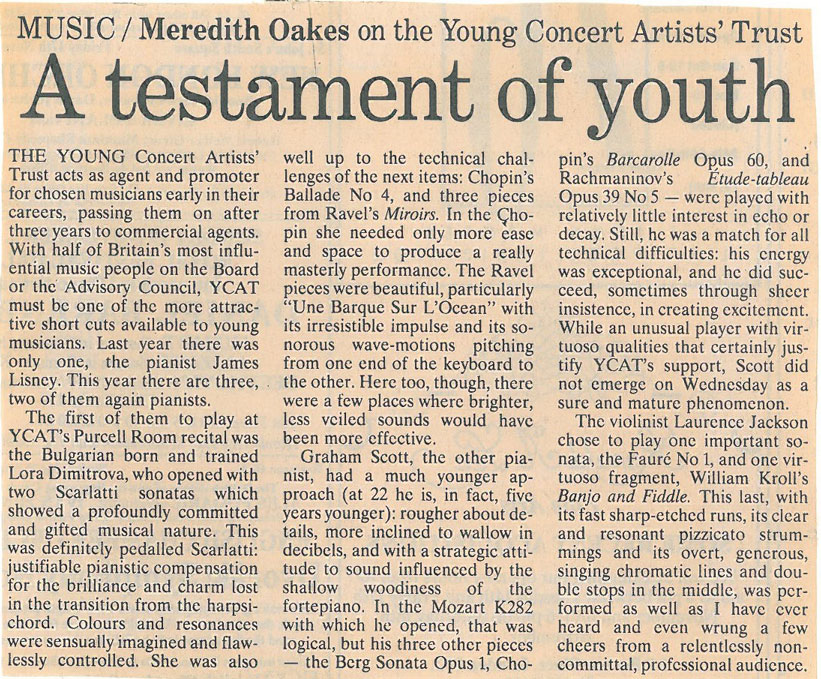 Review, 1989, Purcell Room
