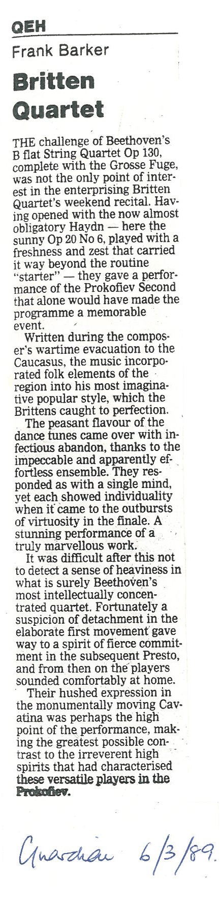 Review, 1989, The Guardian