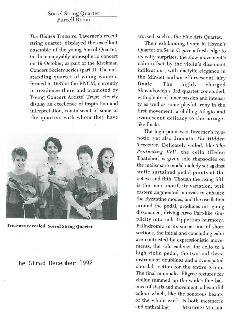 Review, 1992, The Strad