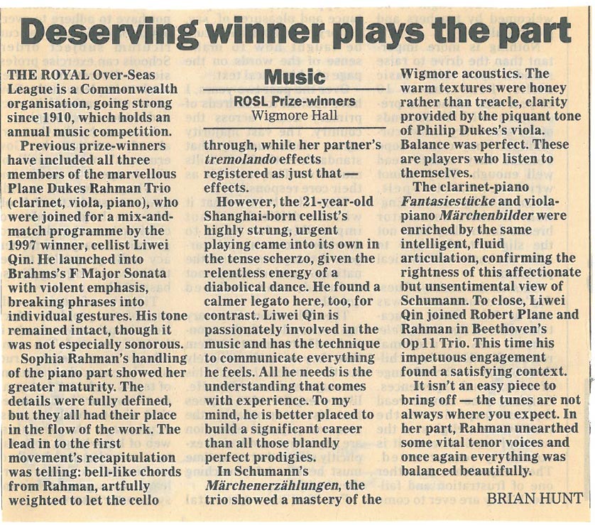 Review, 1998, The Daily Telegraph