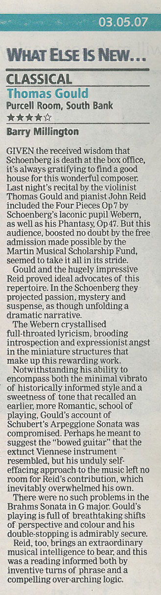 Review, 2007, Evening Standard