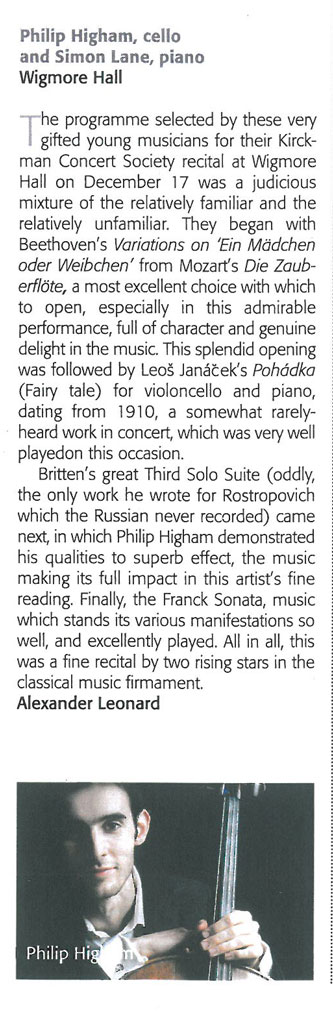 Review, 2012, Musical Opinion