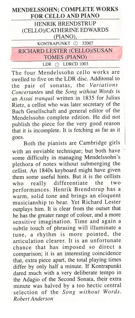 CD Review, 1988, The Strad
