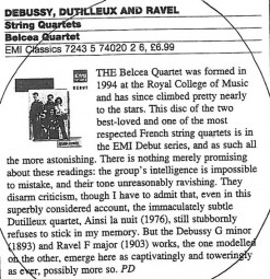 CD Review, 2001, The Sunday Times