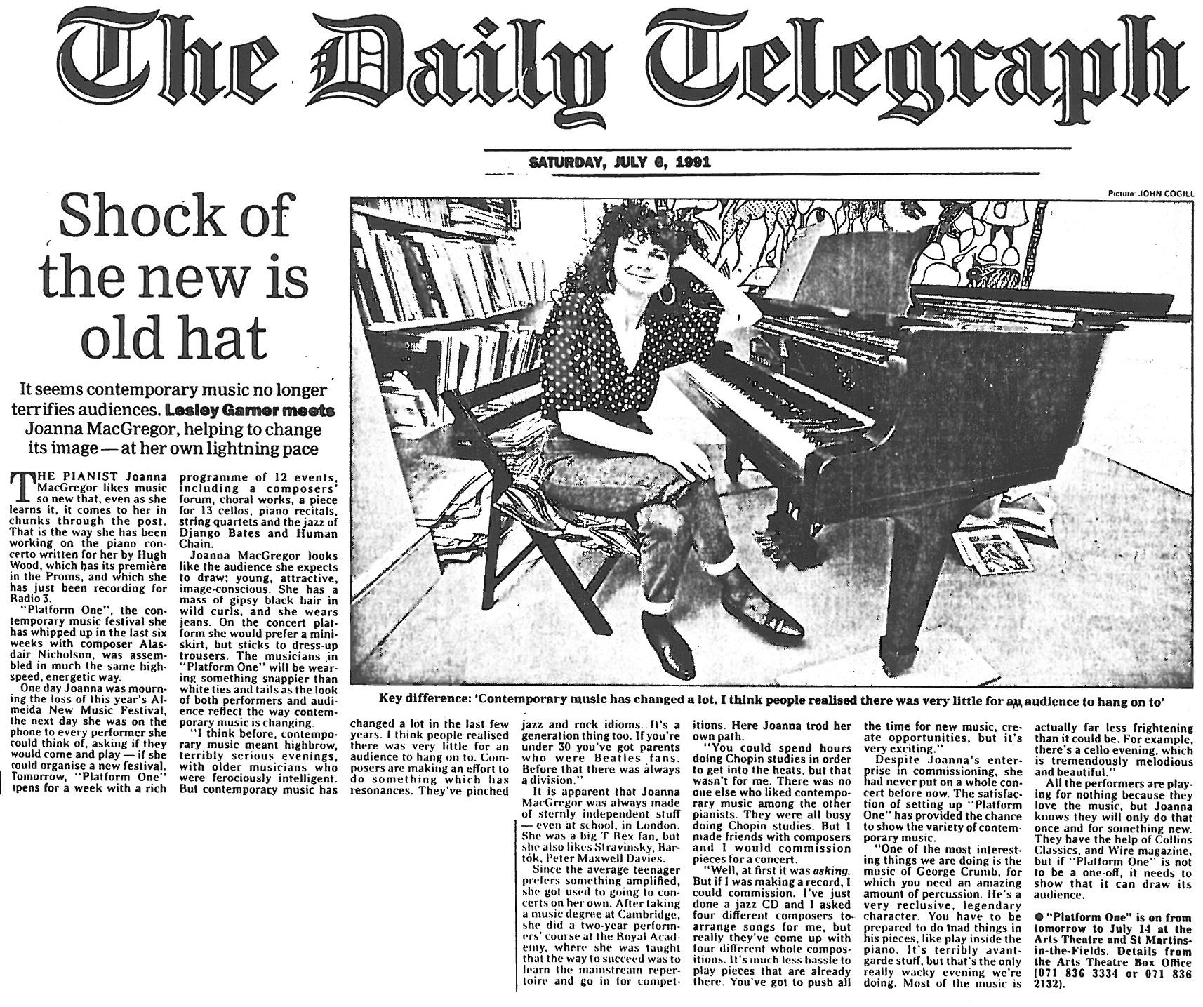 Feature, 1991, The Daily Telegraph