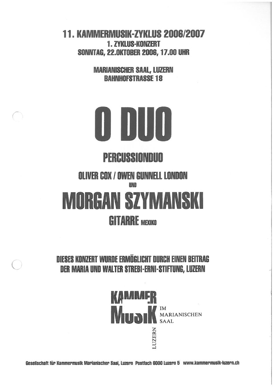 Leaflet, 2006, Kammermusik-Zyklus
