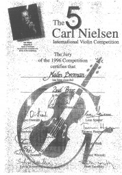 Prize, 1996, Carl Nielsen International Violin Competition