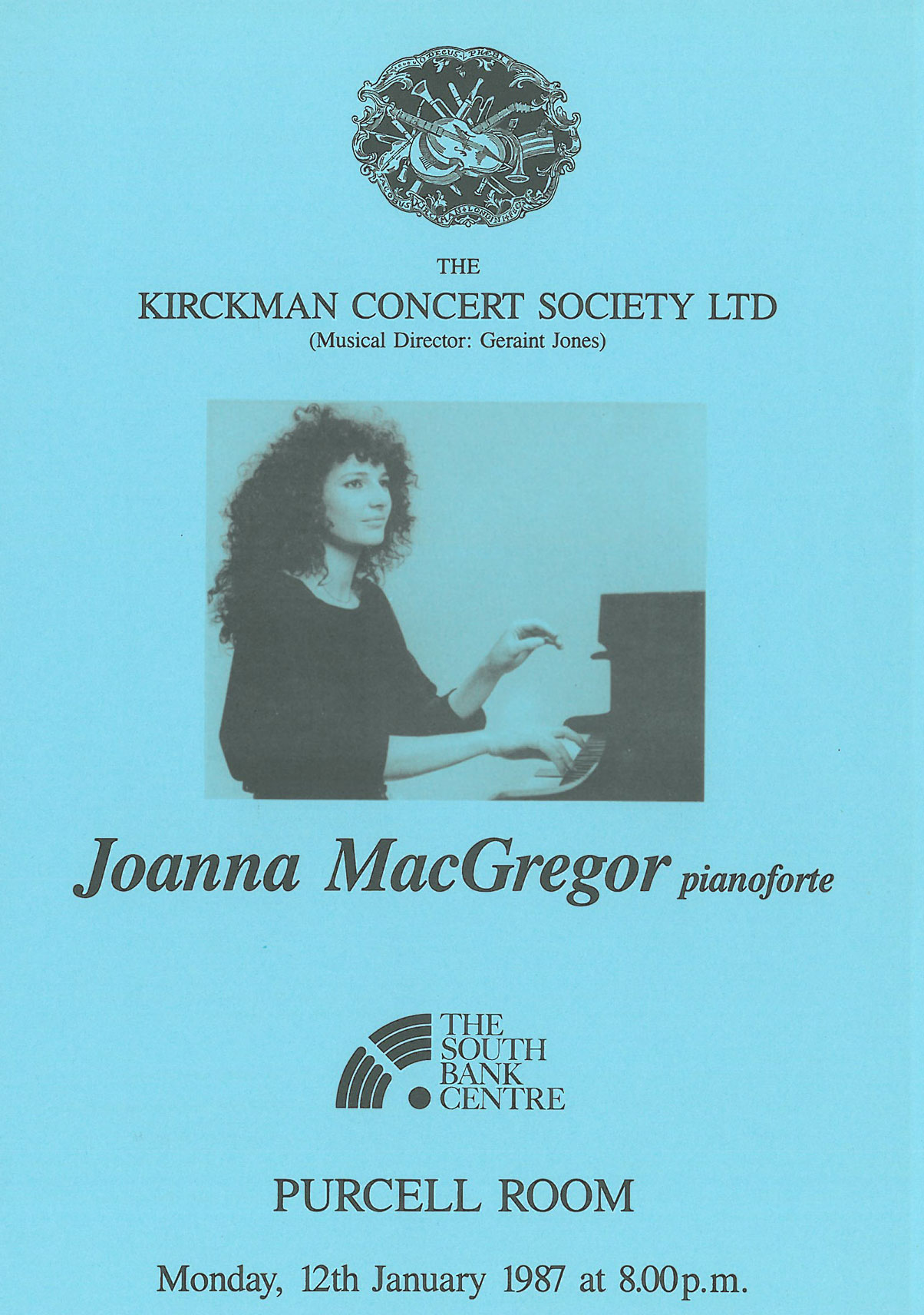 Programme, 1987, Purcell Room