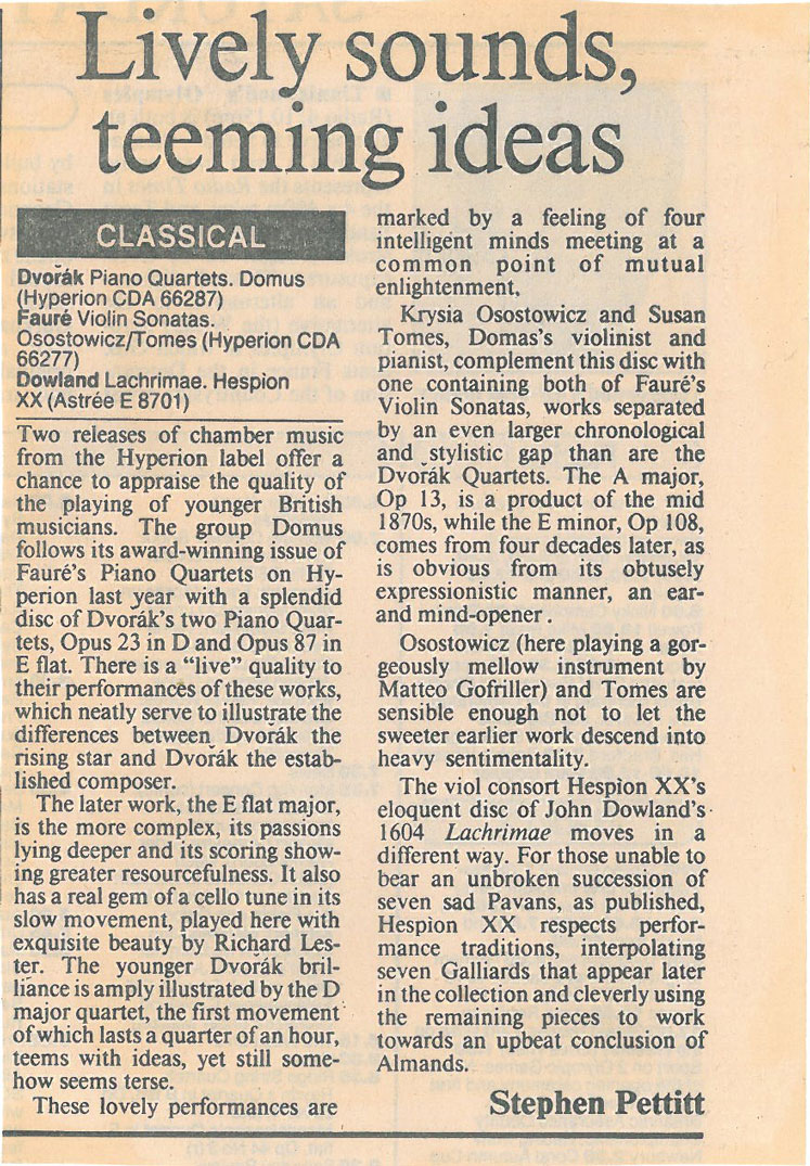 Review, 1988, The Times