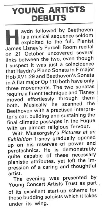 Review, 1989, Musical Opinion
