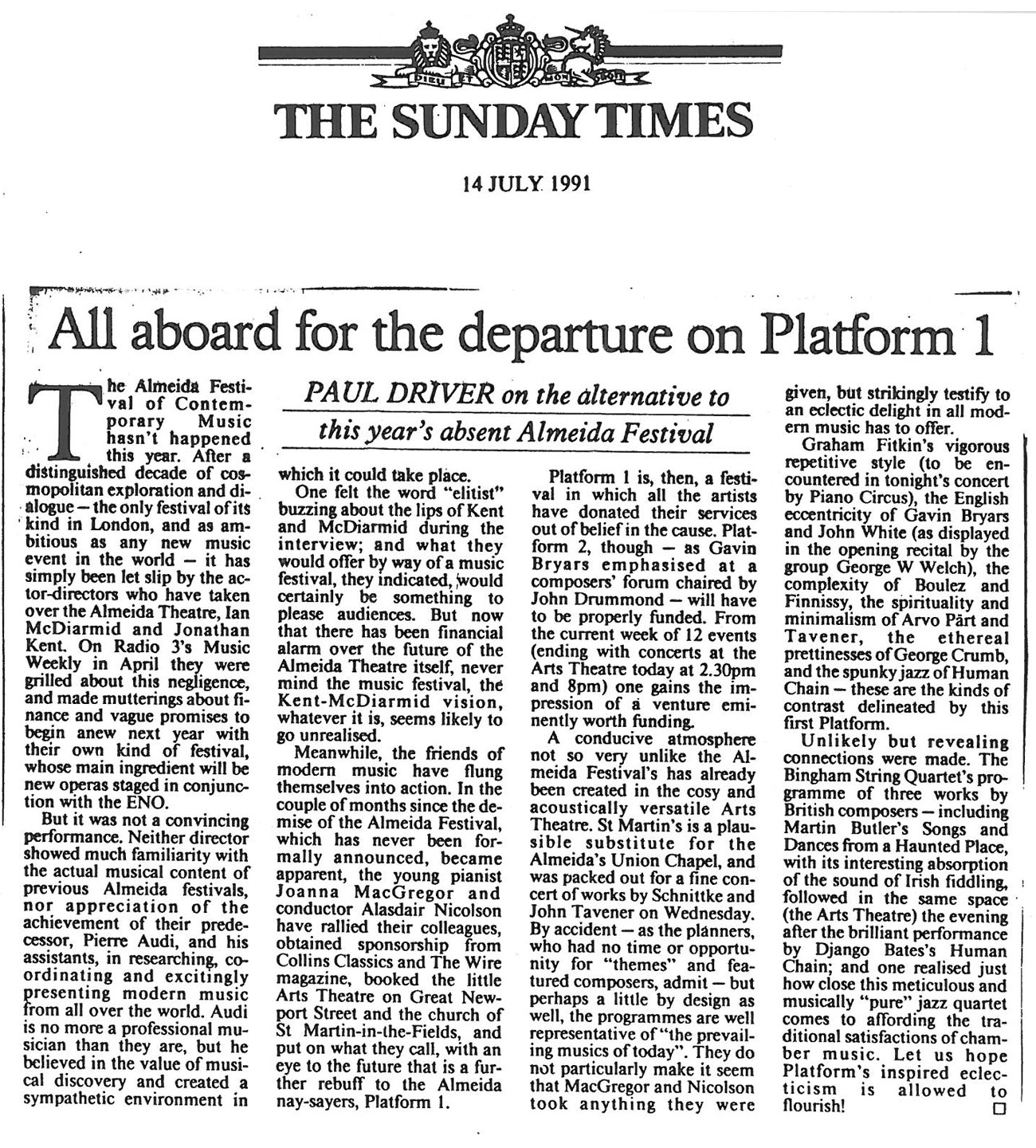 Review, 1991, The Sunday Times (2)