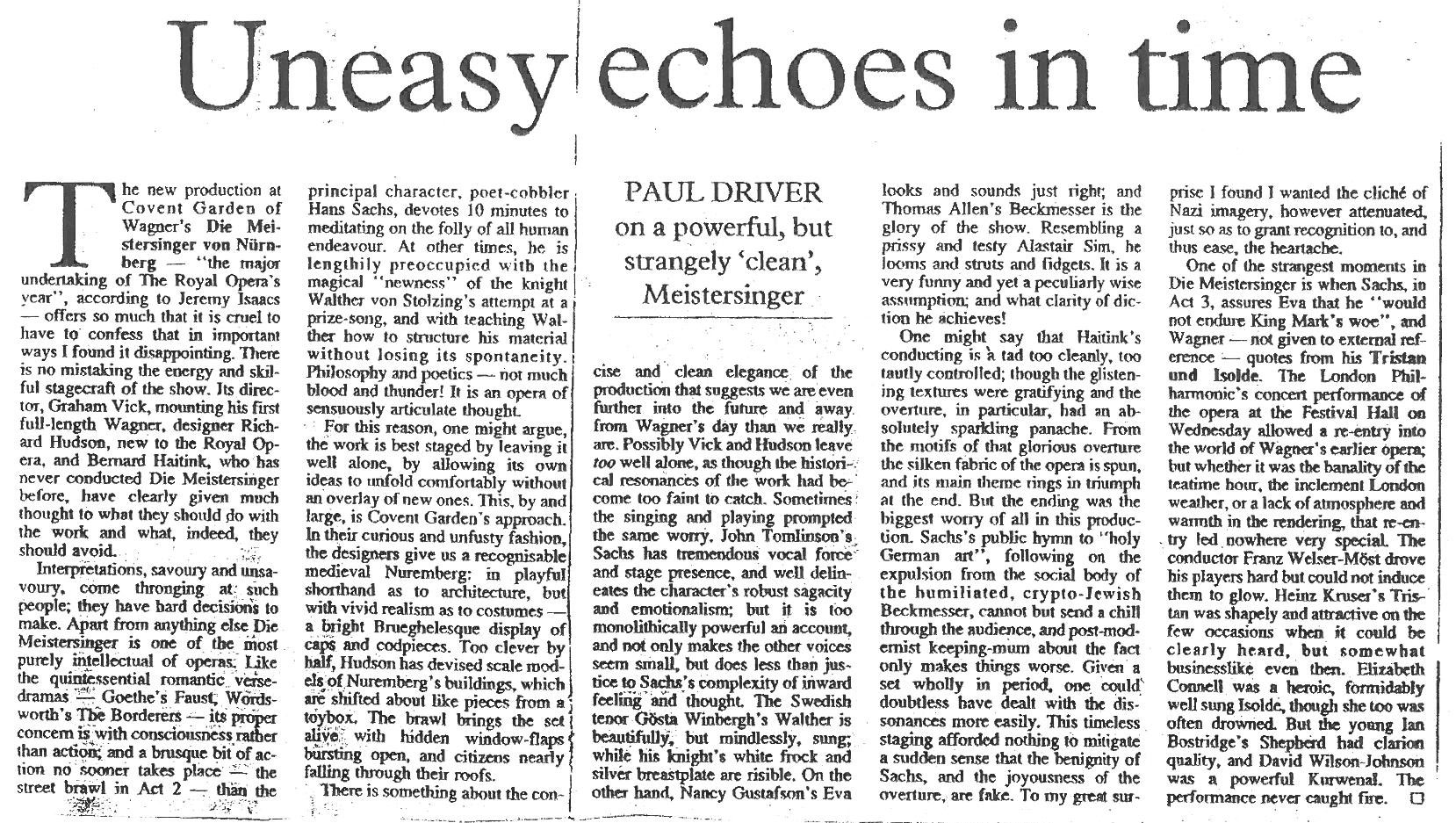 Review, 1993, The Sunday Times
