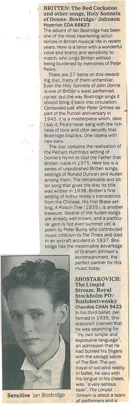 Review, 1996, The Daily Telegraph