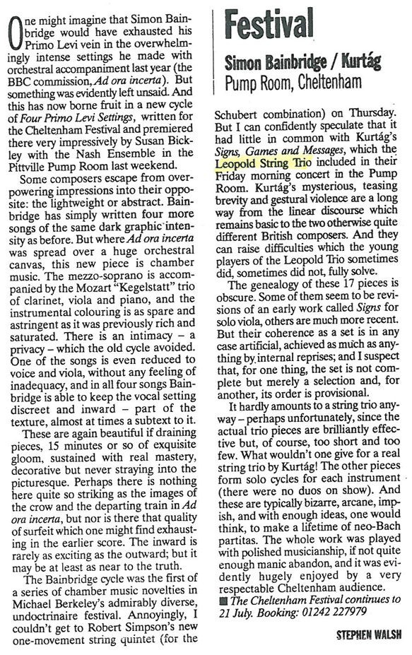 Review, 1996, The Independent