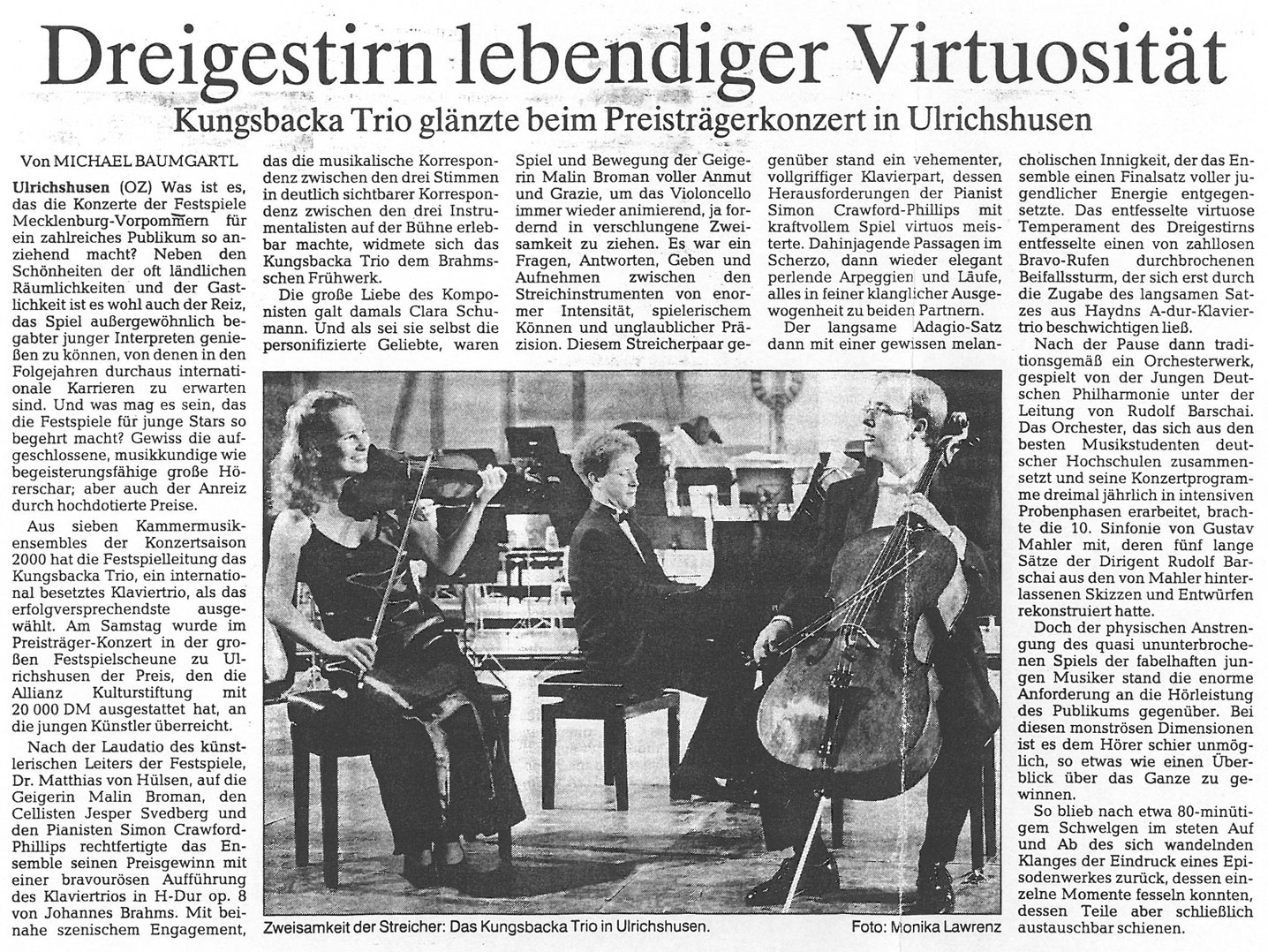 Review, 2001, Ostsee Zeitung