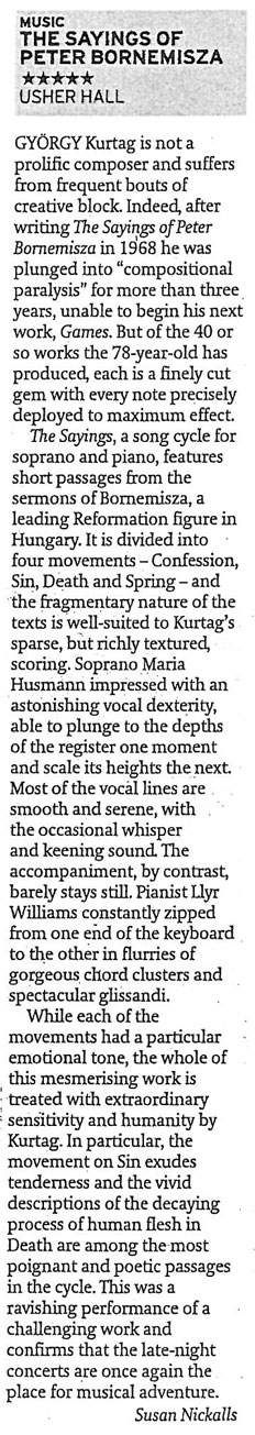 Review, 2004, The Scotsman