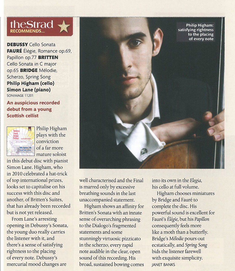 CD Review, 2012, The Strad