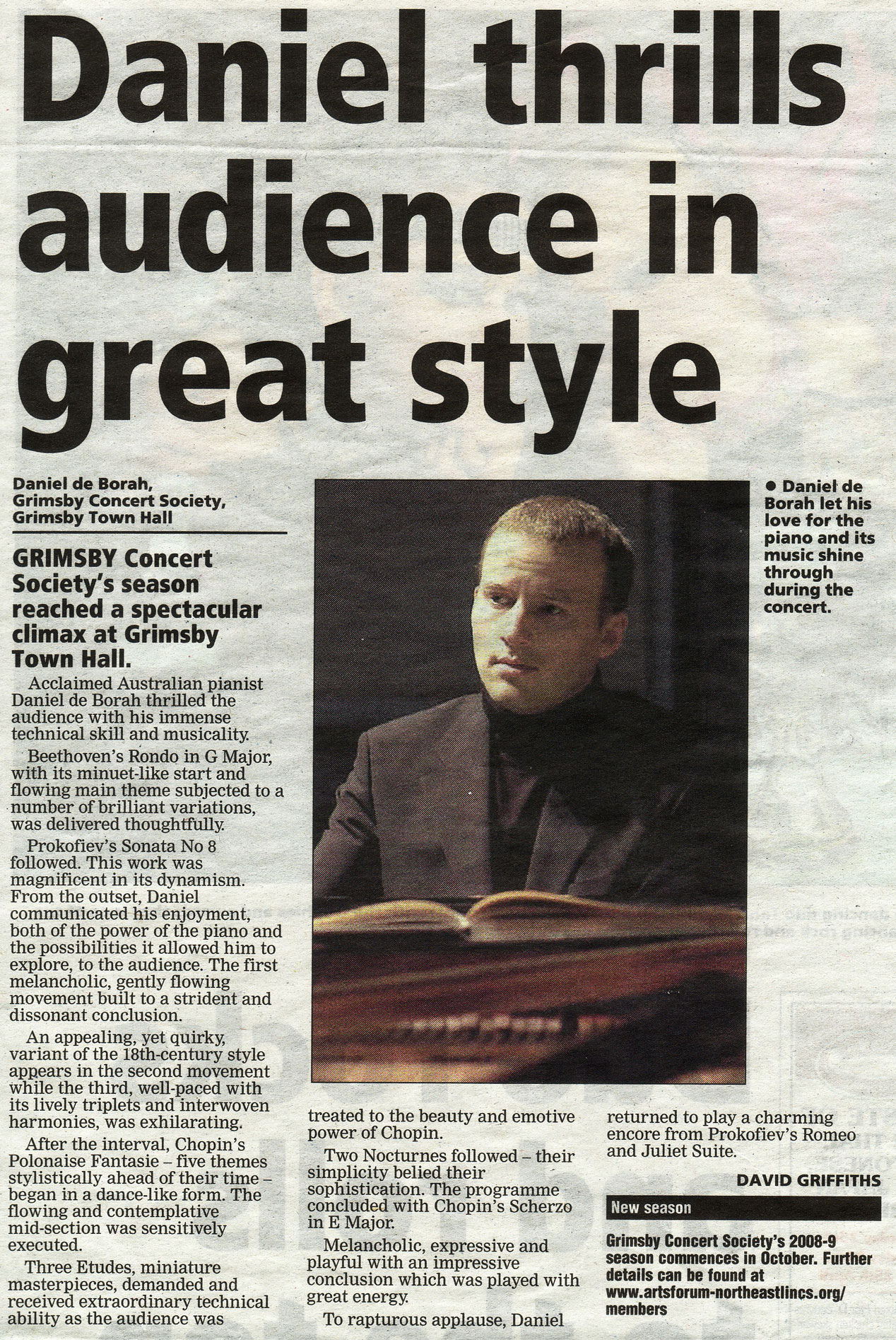 Review, 2008, Grimsby Telegraph