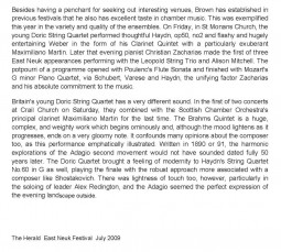 Review, 2009, The Herald