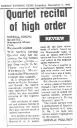 Review, 1992, Dorset Evening Echo