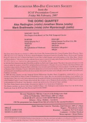 Programme, 2007, Manchester Mid-day Concert
