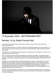 Review, 2014, Nottingham Post